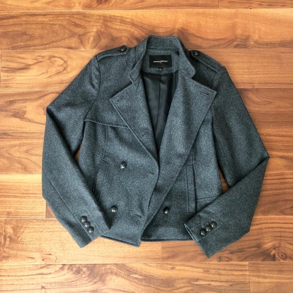 Banana Republic Jackets & Blazers - Banana Republic Gray Wool Military Jacket